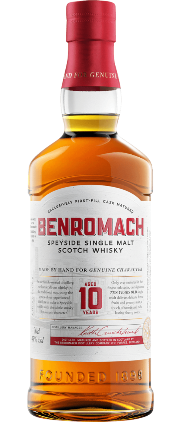 BENROMACH 10 Y.O. SINGLE MALT WHISKY 43%