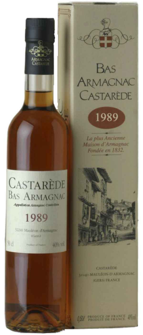 CASTAREDE 1989 FRENCH ARMAGNAC 500ML