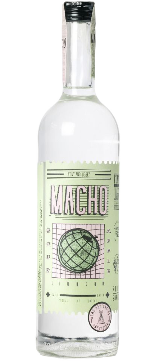 PONY AND JIGGER MACHO ΠΡΑΣΙΝΟ ΜΗΛΟ LIQUEUR